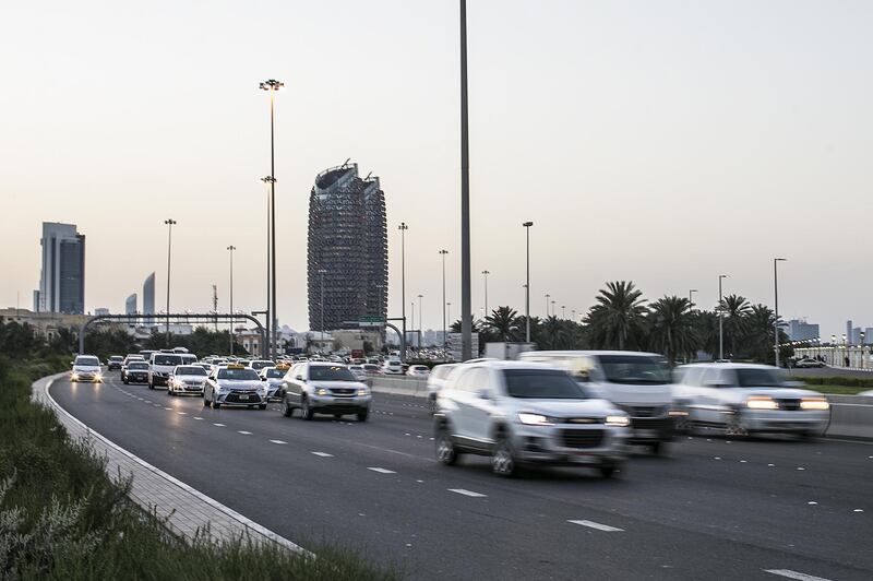 Abu Dhabi, United Arab Emirates. April 24, 2017///

Rush hour traffic. Abu Dhabi, United Arab Emirates. Mona Al Marzooqi/ The National 

ID: 43686
Section: National  *** Local Caption ***  170424-MM-traffic-007.JPG