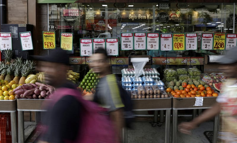 A market in Rio de Janeiro. Brazil's inflation ended 2022 with a sharp slowdown from double-digit peaks seen throughout the year. Reuters