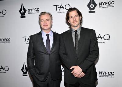 Christopher and Jonathan Nolan at the 2024 New York Film Critics Circle Awards. AP