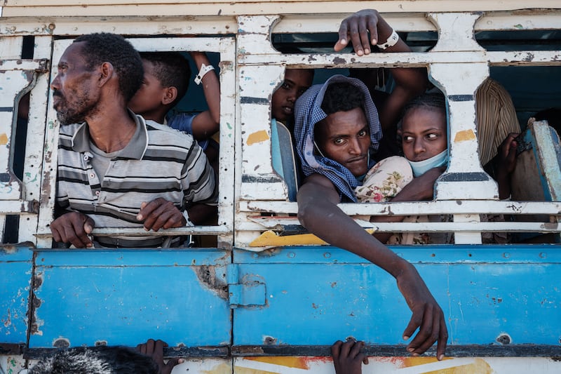 Ethiopian refugees travel to Sudan to escape violence in Tigray.