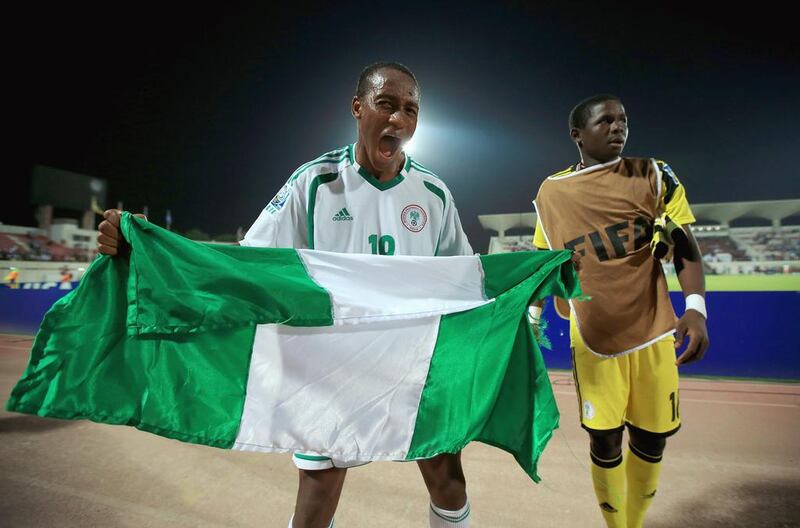 Zaharaddeen Bello and Nigeria are flying high going into their Fifa Under 17 World Cup semi-final against Sweden. Richard Heathcote / Getty Images