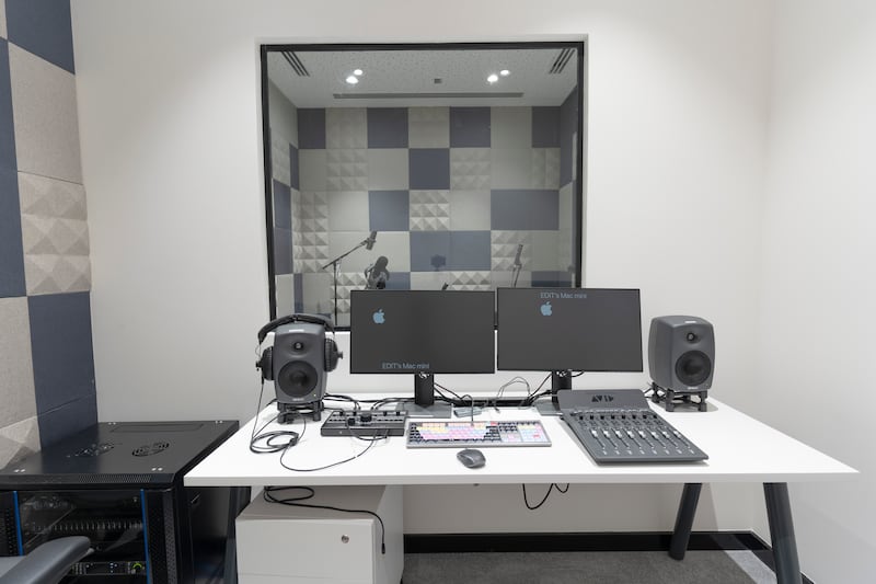 The hub features dedicated studios for editing, sound recording and animation.