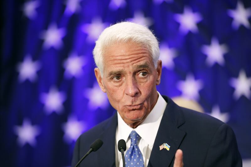 Congressman Charlie Crist won the Democratic nomination to challenge Florida Republican incumbent Ron DeSantis in the election for state governor. AP