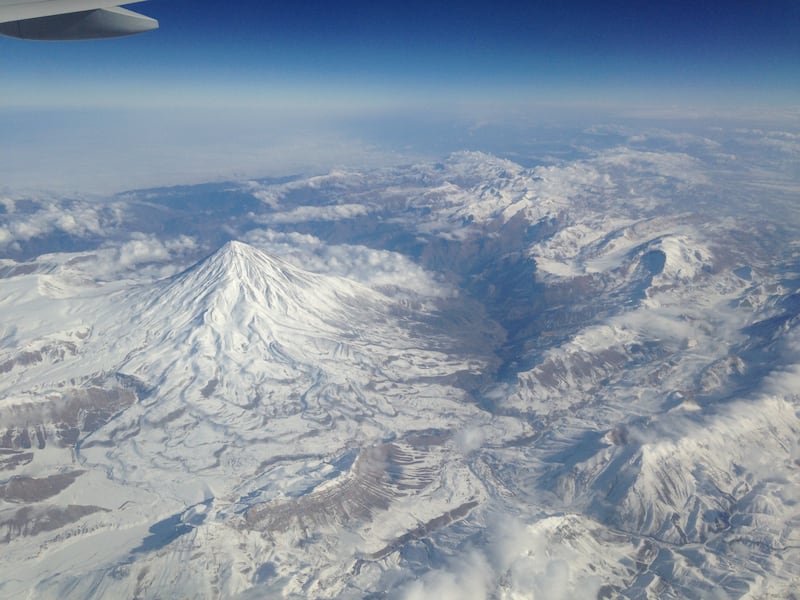 The Karakoram range seen from the air. 