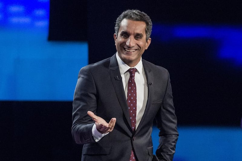After witnessing violence during the Arab Spring, Bassem Youssef – inspired and influenced by Daily Show host Jon Stewart – started his own political satire show. Khaled Desouki / AFP