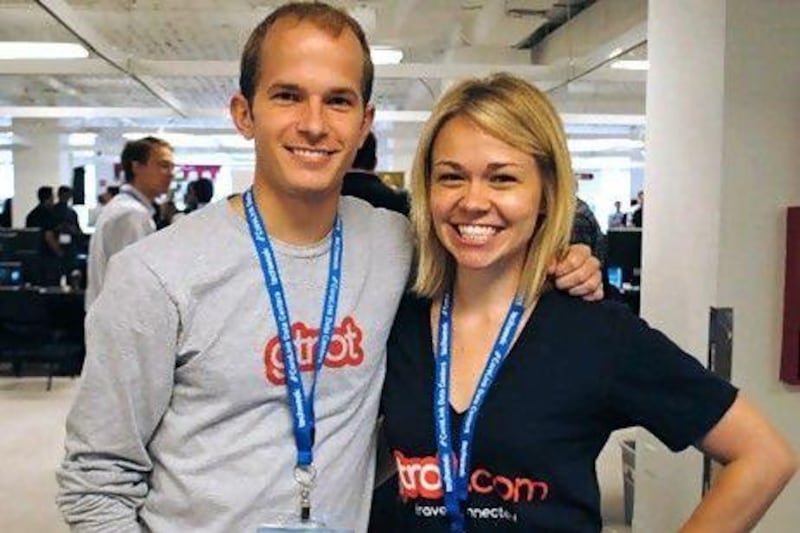 Zach Smith, the founder and chief executive of Gtrot, with the co-founder Brittany Laughlin. Courtesy Gtrot. Courtesy Gtrot