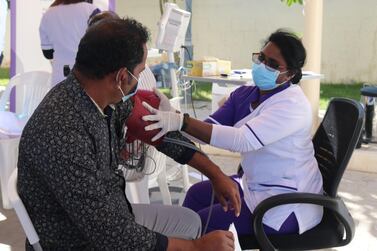 Vaccination drive at Bareen International Hospital at Mohamed bin Zayed City, Abu Dhabi.  Bareen International Hospital 