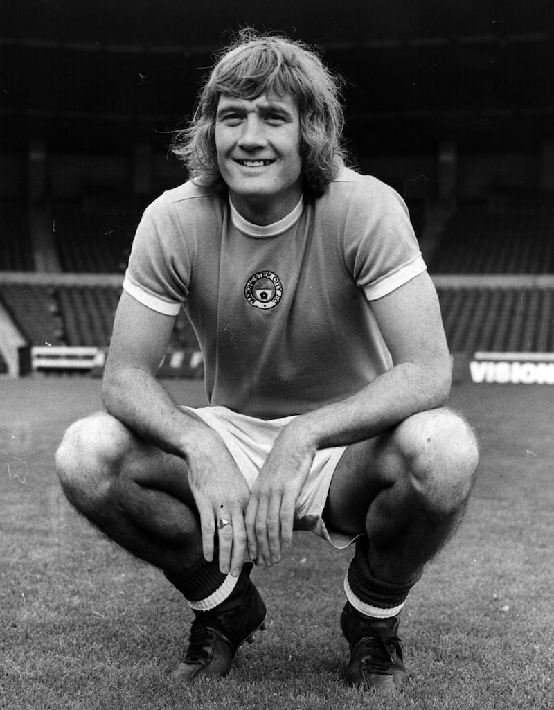 27th July 1973:  Footballer Rodney Marsh of Manchester City.  (Photo by Central Press/Getty Images)