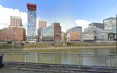 The speditionsstrasse 13 located in  the Docks district of Düsseldorf was bought in 2012 for €4.6 million. Photo: Google Street View