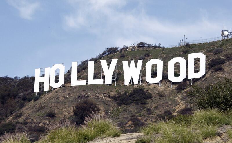 The Hollywood sign near the top of Beachwood Canyon in the Hollywood Hills of Los Angeles. Photo: AP