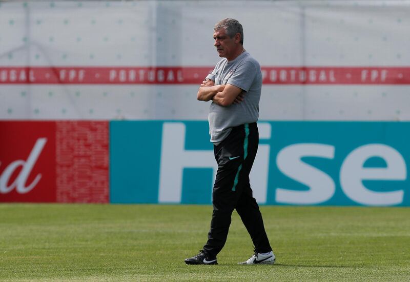 Сoach Fernando Santos attends  a training session in Kratovo, Moscow, Russia on June 12, 2018. Maxim Shemetov / Reuters