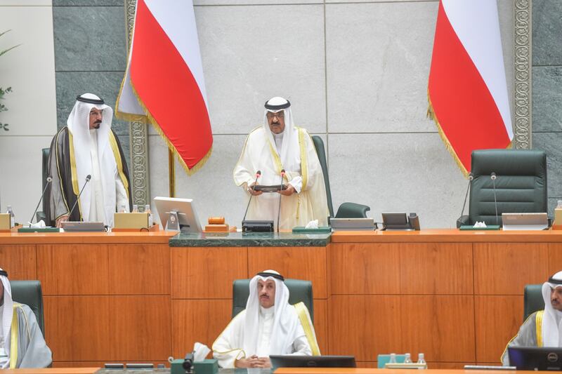 Kuwait's Crown Prince addresses parliament. KUNA