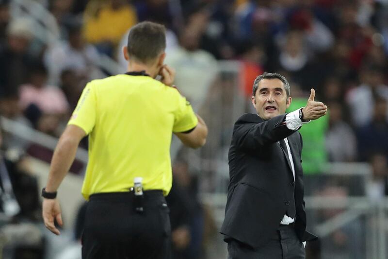 Barcelona manager Ernesto Valverde. AP