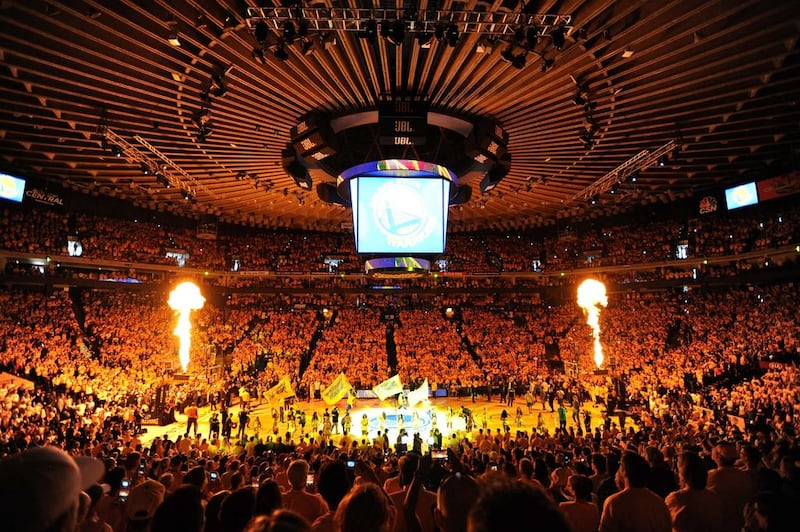 A view of pregame ceremonies prior to Game Seven of the Western Conference Finals between the Golden State Warriors and the Oklahoma City Thunder during the 2016 NBA Playoffs at ORACLE Arena on May 30, 2016 in Oakland, California. Robert Reiners/Getty Images/AFP