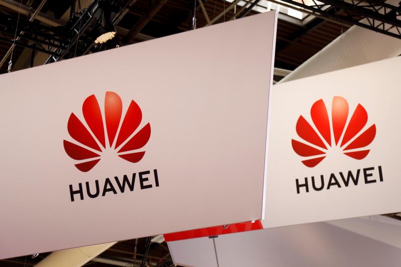 The logo of Huawei is seen at the high profile startups and high tech leaders gathering, Viva Tech,in Paris, France May 16, 2019. REUTERS/Charles Platiau