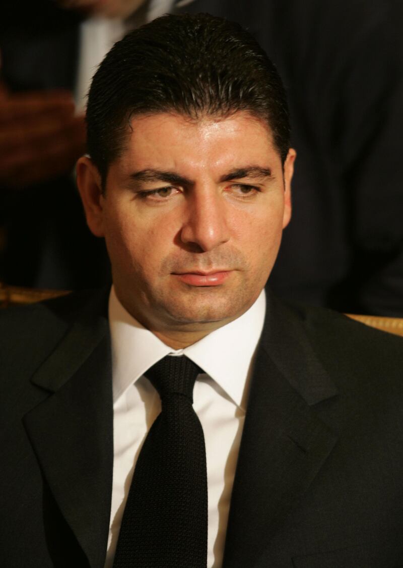 The eldest son of Lebanon's slain former prime minister Rafiq Hariri, Bahaa, is seen at home after his father's funeral in Beirut 16 February 2005. Frenzied crowds of Lebanese mourners bid farewell to 60-year-old Hariri at a politically charged funeral that underscored the seething tensions with Syria over his murder. AFP PHOTO/JOSEPH BARRAK (Photo by JOSEPH BARRAK / AFP)