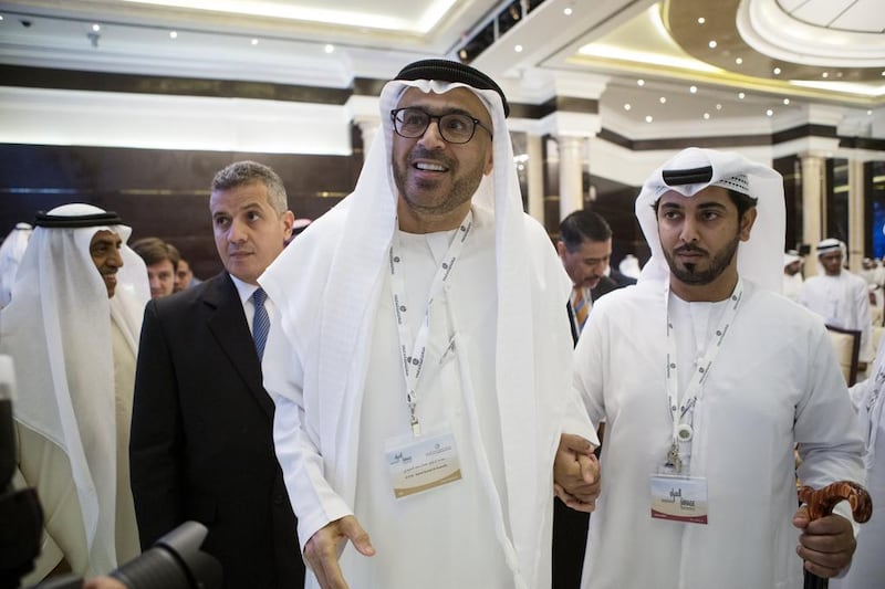 Emirates Centre for Strategic Studies and Research director general Dr Jamal Al Suwaidi at the symposium on Tuesday. Christopher Pike / The National 