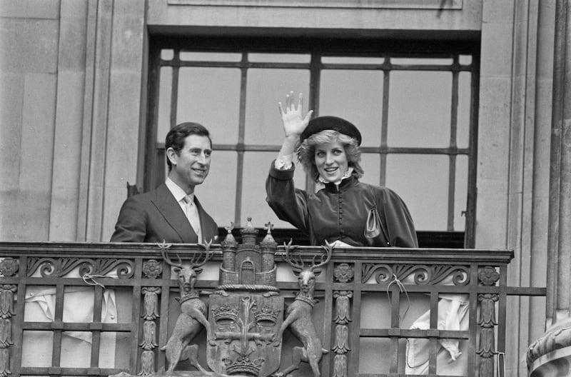 Prince Charles and Diana on a visit to Nottingham in 1985