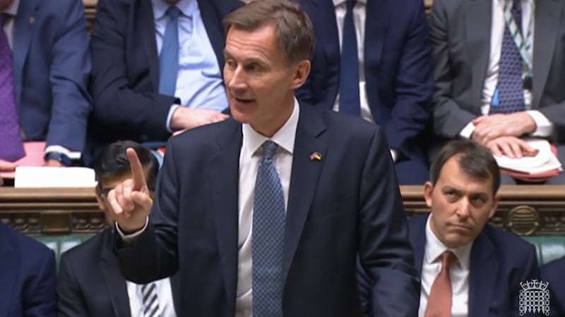 Chancellor of the Exchequer Jeremy Hunt delivers his autumn statement to MPs in the House of Commons. PA