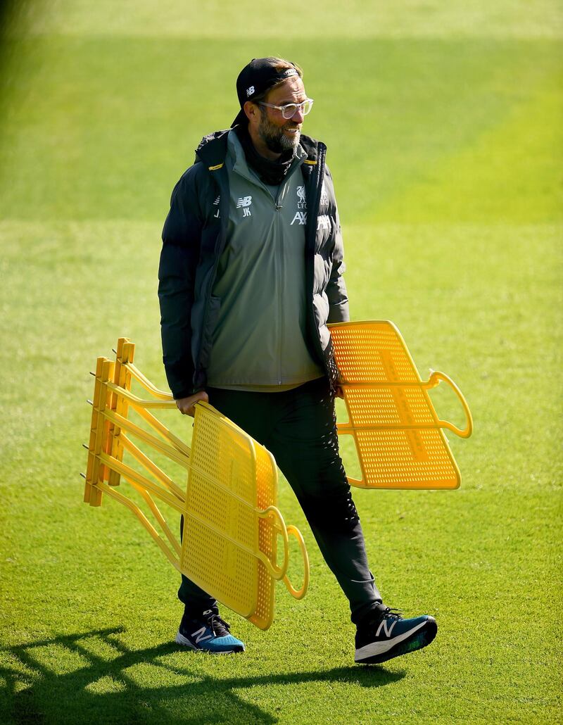 LIVERPOOL, ENGLAND - MAY 24: (THE SUN OUT, THE SUN ON SUNDAY OUT) Jurgen Klopp manager of Liverpool during a training session at Melwood Training Ground on May 24, 2020 in Liverpool, England. (Photo by Andrew Powell/Liverpool FC via Getty Images)