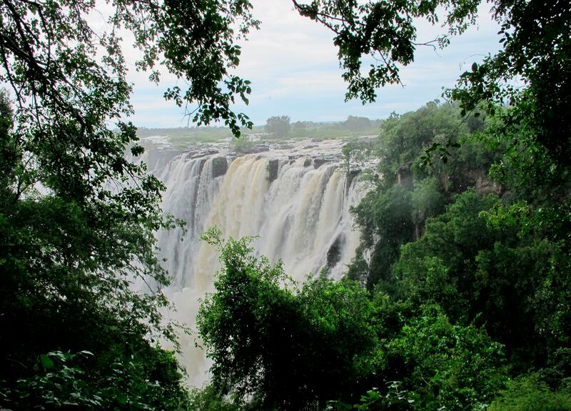 Victoria Falls sits at the border of Zambia and Zimbabwe. Reuters