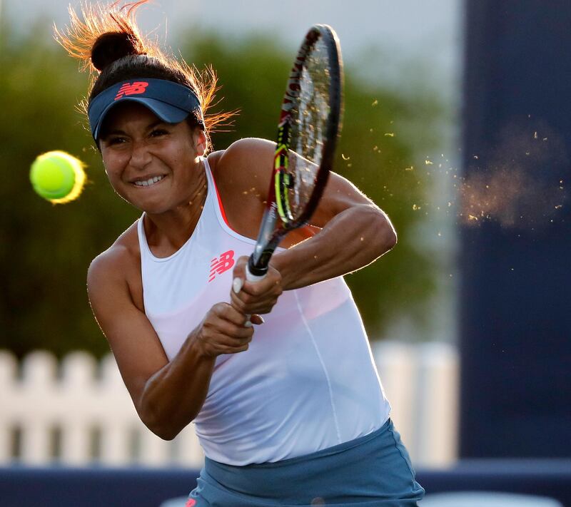 Heather Watson of Great Britain in action against Venus Williams of the USA during the Mubadala Silicon Valley Classic in San Jose, California. EPA