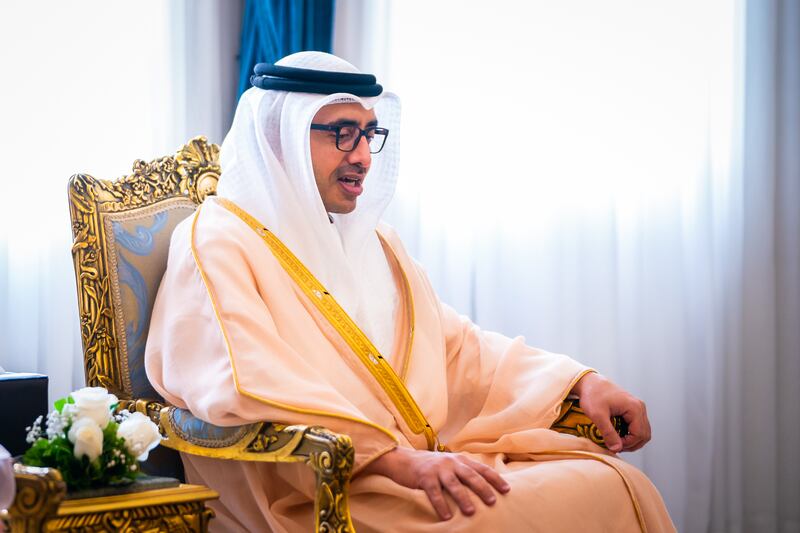 Sheikh Abdullah bin Zayed, Minister of Foreign Affairs and International Co-operation, phoned Catherine Colonna to congratulate her on her appointment as French Minister for Europe and Foreign Affairs. Photo: Wam