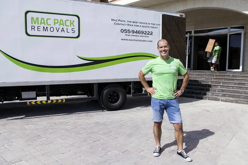 Rick McIntyre, founder of Mac Pack Removals. Reem Mohammed / The National