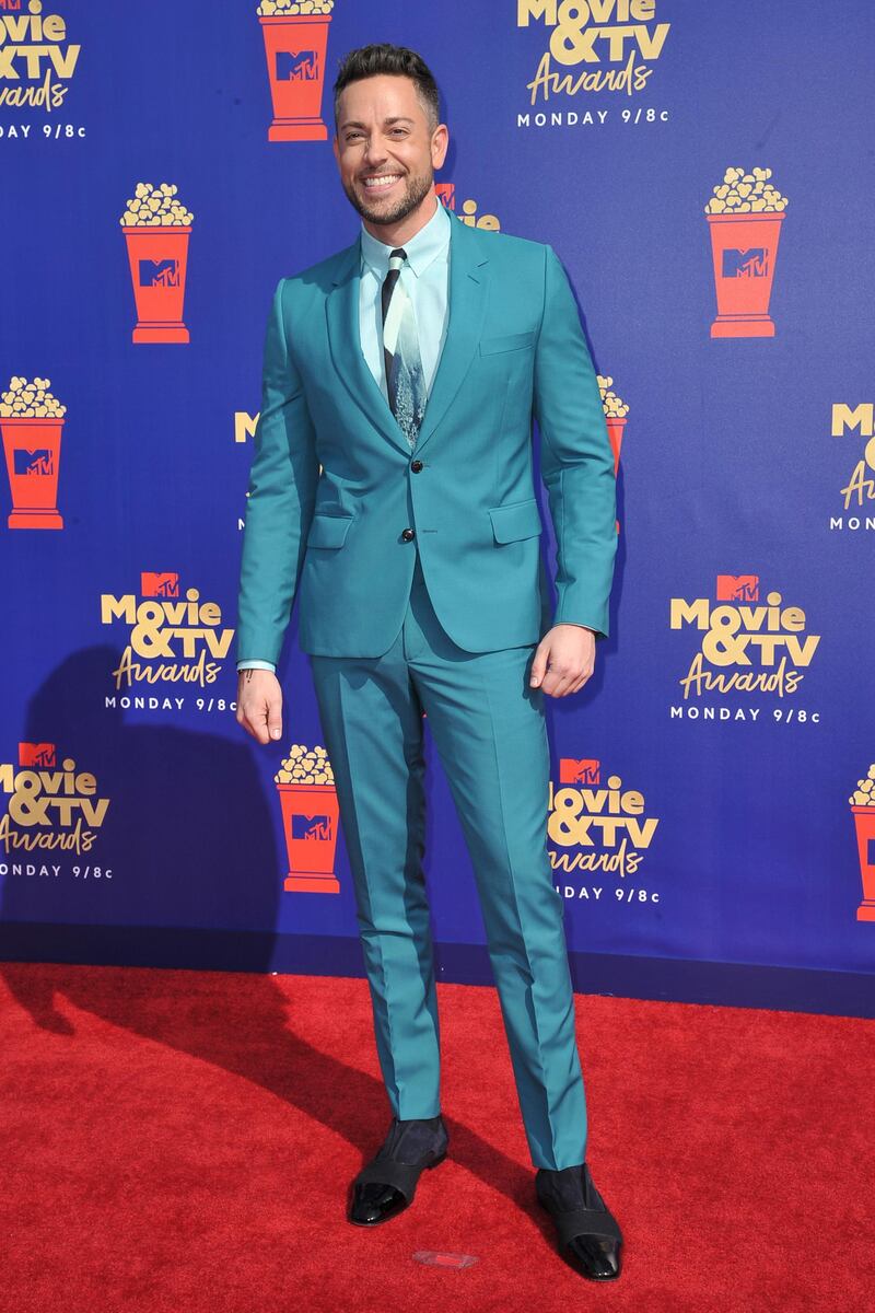 Zachary Levi arriving at the 2019 MTV Movie & TV Awards. AP