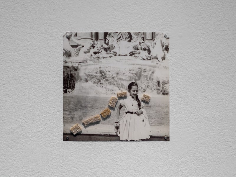 Artist Hera Buyuktasciyan was inspired by this image of Zaha Hadid as a child. Photo: Hera Buyuktasciyan