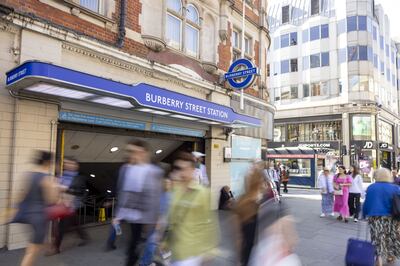 Bond Street was temporarily rebranded as Burberry Street during London Fashion Week Jason Alden / Bloomberg