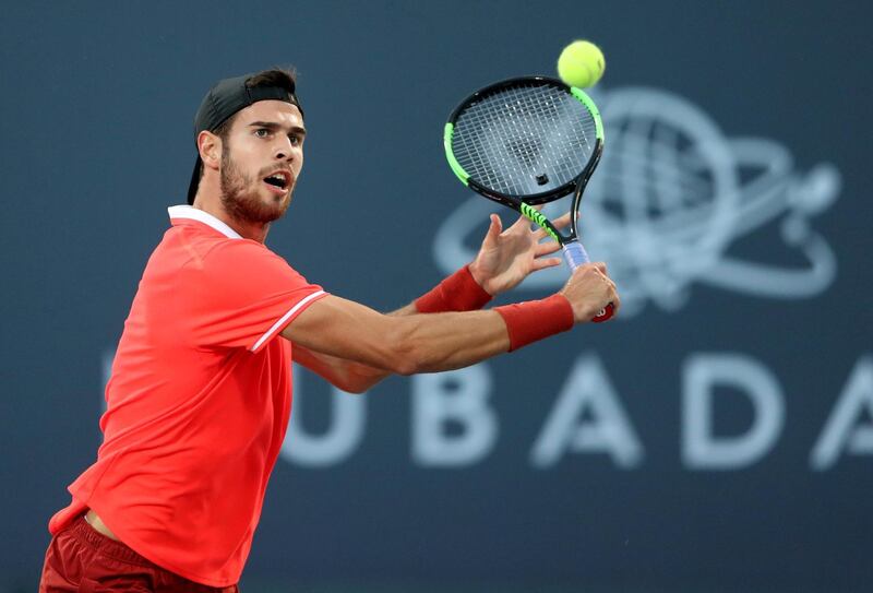 Karen Khachanov. The Russian made his debut in Dubai last year, losing in the last 16 to Lucas Pouille. Paris Masters success in November propelled him up to No 11 in the world. Reuters
