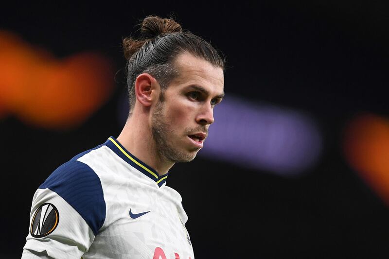 Tottenham Hotspur's Welsh striker Gareth Bale looks on during the UEFA Europa League 1st round Group J football match between Tottenham Hotspur and Linzer ASK at the Tottenham Hotspur Stadium in London, on October 22, 2020.  / AFP / Daniel LEAL-OLIVAS
