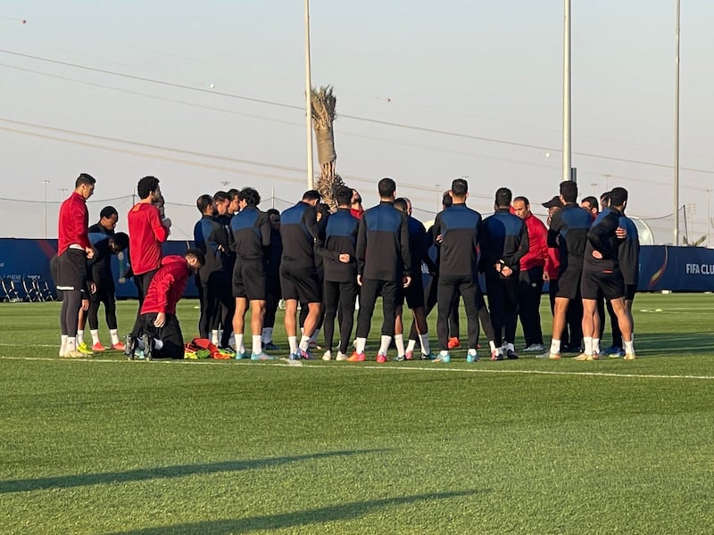 Al Ahly train at Abu Dhabi Cricket ahead of the Fifa Club World Cup third-place play-off against Al Hilal. Photo: Al Ahly SC