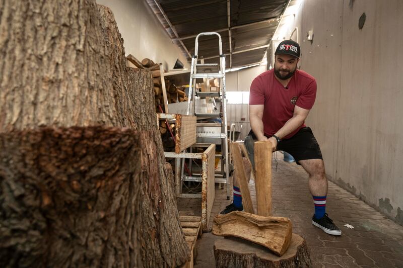 Faour imports his oak wood from Texas 