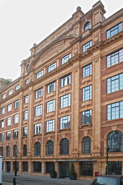 The Harrods Depository is next door to the department store in London's Knightsbridge. Both were designed by CW Stephens. Photo: Beauchamp Estates