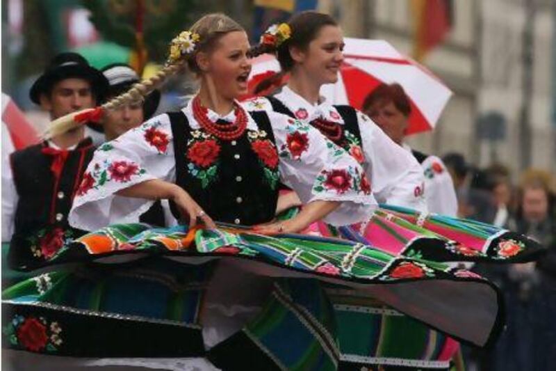 The traditional costume and riflemen's procession at this year's Oktoberfest beer festival in Munich, Germany. Alexandra Beier / Getty Images