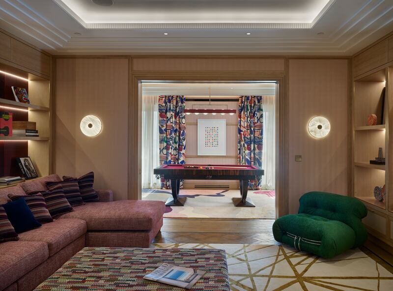  The games room in the penthouse. Photo: Darren Chung
