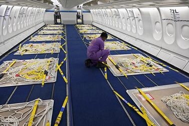 Airlines are refitting their passenger planes to transport cargo amid a lull in air travel. AFP  