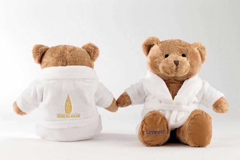 The Jumeirah bear complete with Burj Al Arab attire. Courtesy Jumeirah Group