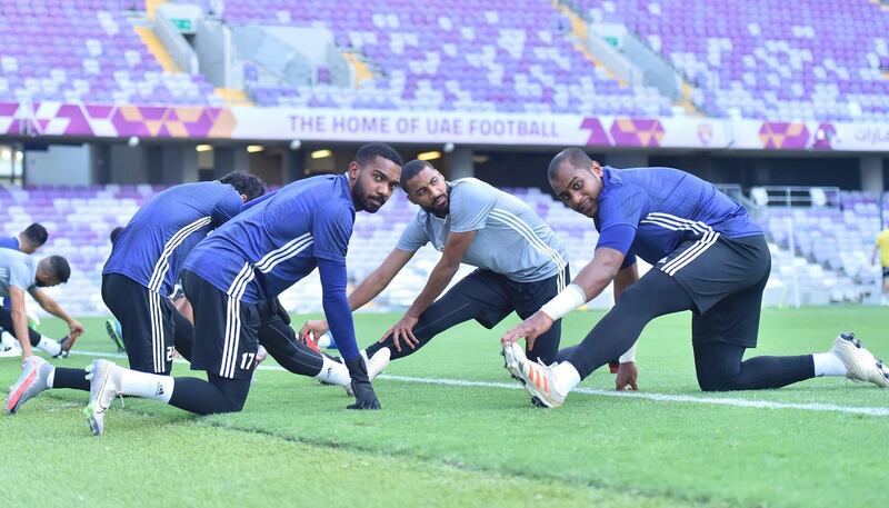 The UAE national team at training.