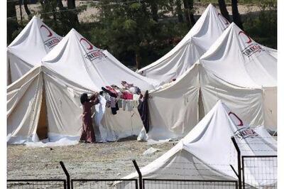 A refugee camp in the border town of Yayladag in Turkey's Hatay province. The Turkish Red Crescent set up several camps in Yayladag when the first Syrian refugees arrived. Osman Orsal / Reuters
