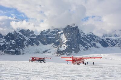 The Fly Denali light aircraft can land in the Sheldon Ampitheatre. 