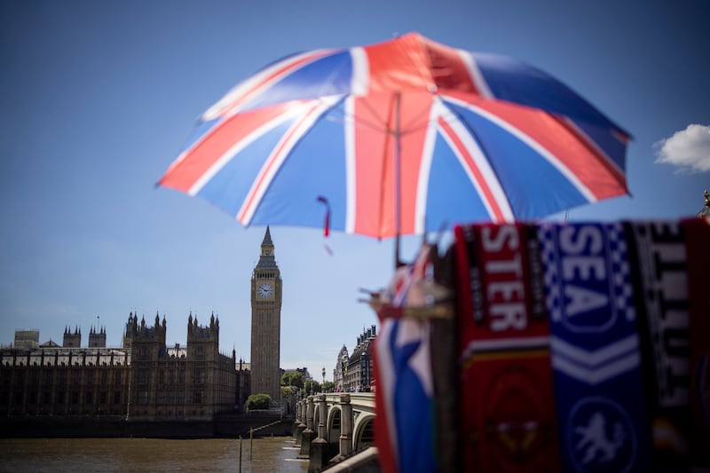 Westminster, home to the Houses of Parliament, seen from Southbank, in London, on July 8. Senior Conservative members of parliament launched their leadership bids to replace British prime minister Johnson, who resigned as Tory Party leader on July 7. EPA