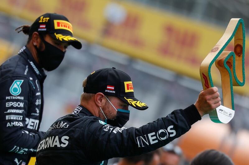 Lewis Hamilton and Mercedes teammate Valtteri Bottas. AFP