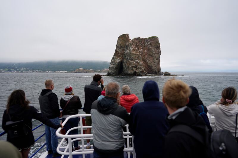 The massive formation attracts tourists to the area.