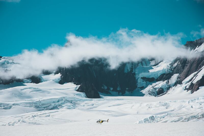 The Franz Josef Glacier in New Zealand. 