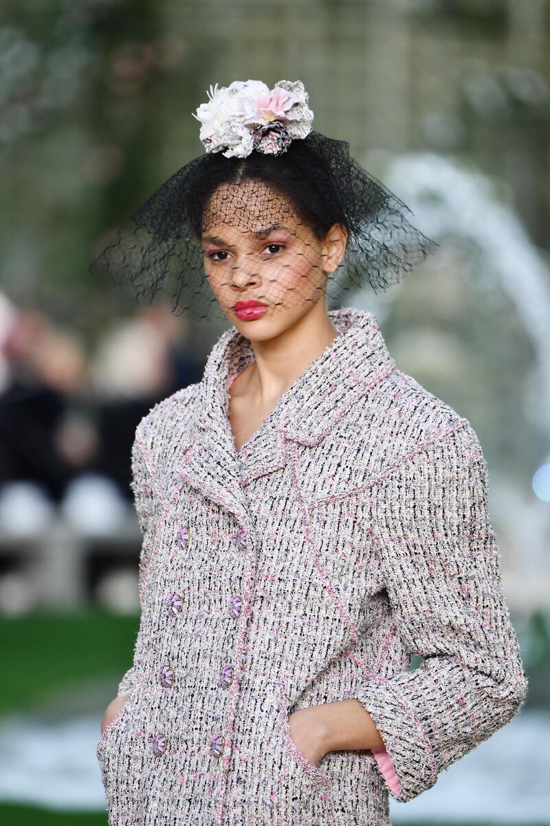 PARIS, FRANCE - JANUARY 23:  A model walks the runway during the Chanel Spring Summer 2018 show as part of Paris Fashion Week on January 23, 2018 in Paris, France.  (Photo by Pascal Le Segretain/Getty Images)