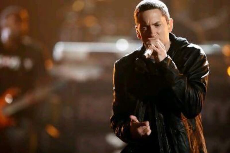 Eminem's wide range of music gives him mass appeal. Matt Sayles / AP Photo