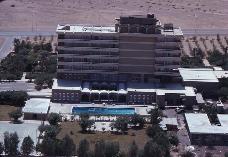 Hilton Al Ain as it looked in the 1970s. It was one of the few concrete buildings in the city at the time. Courtesy: Alain Saint-Hilaire